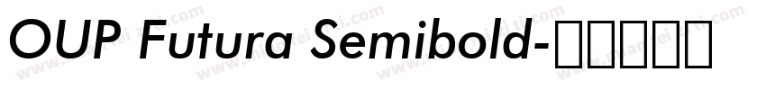 OUP Futura Semibold字体转换